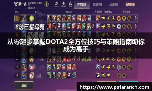 从零起步掌握DOTA2全方位技巧与策略指南助你成为高手